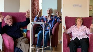 Cheshire care home Residents take part in keep fit class